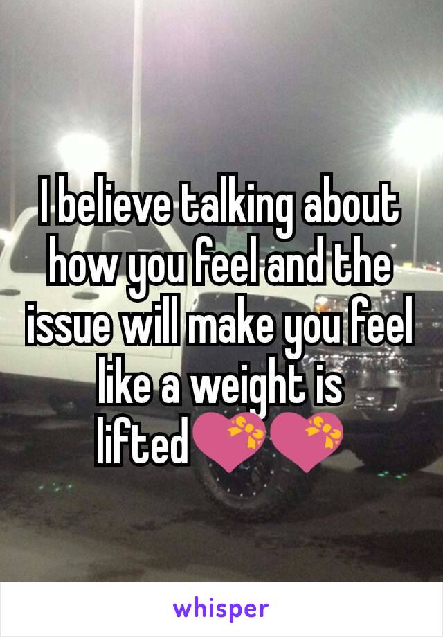I believe talking about how you feel and the issue will make you feel like a weight is lifted💝💝