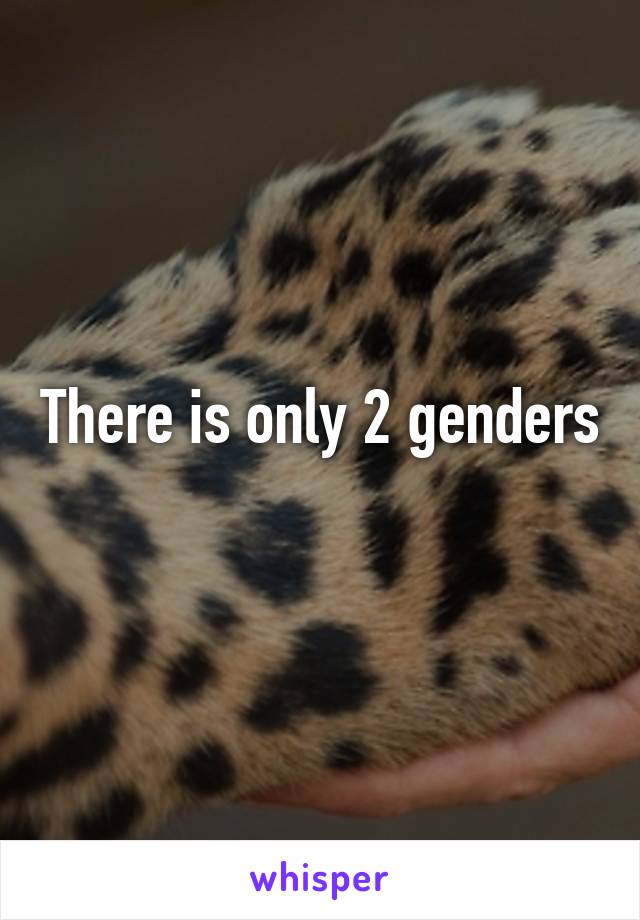 There is only 2 genders
