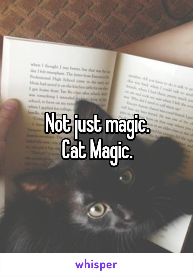 Not just magic.
Cat Magic.