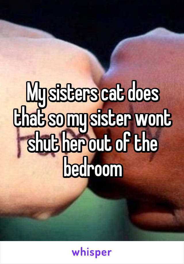 My sisters cat does that so my sister wont shut her out of the bedroom