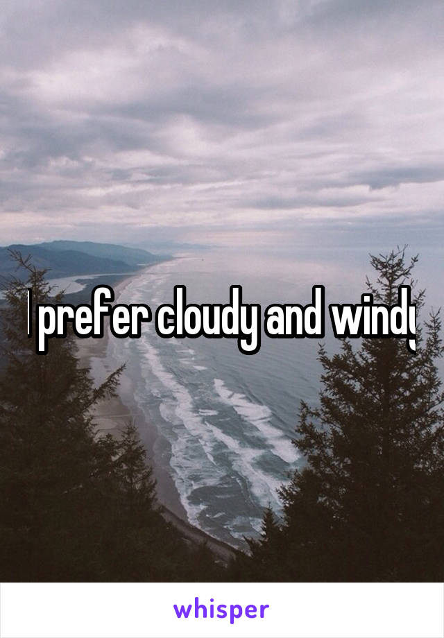 I prefer cloudy and windy