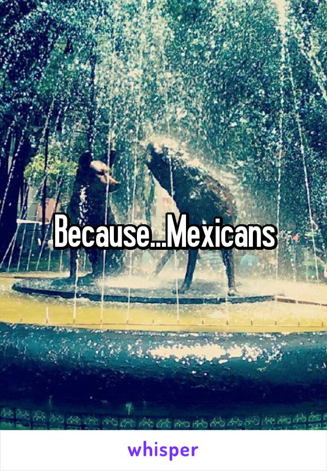 Because...Mexicans