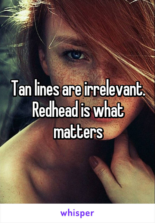 Redhead Tanlines