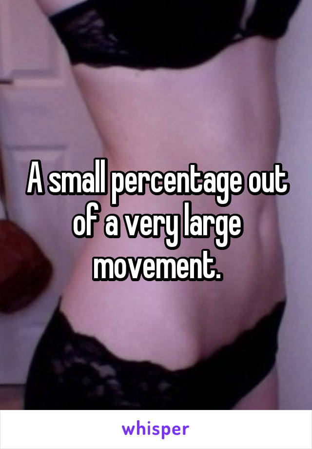 A small percentage out of a very large movement.