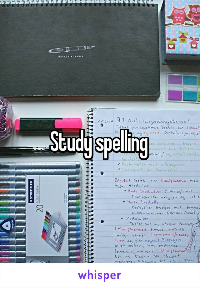 Study spelling 