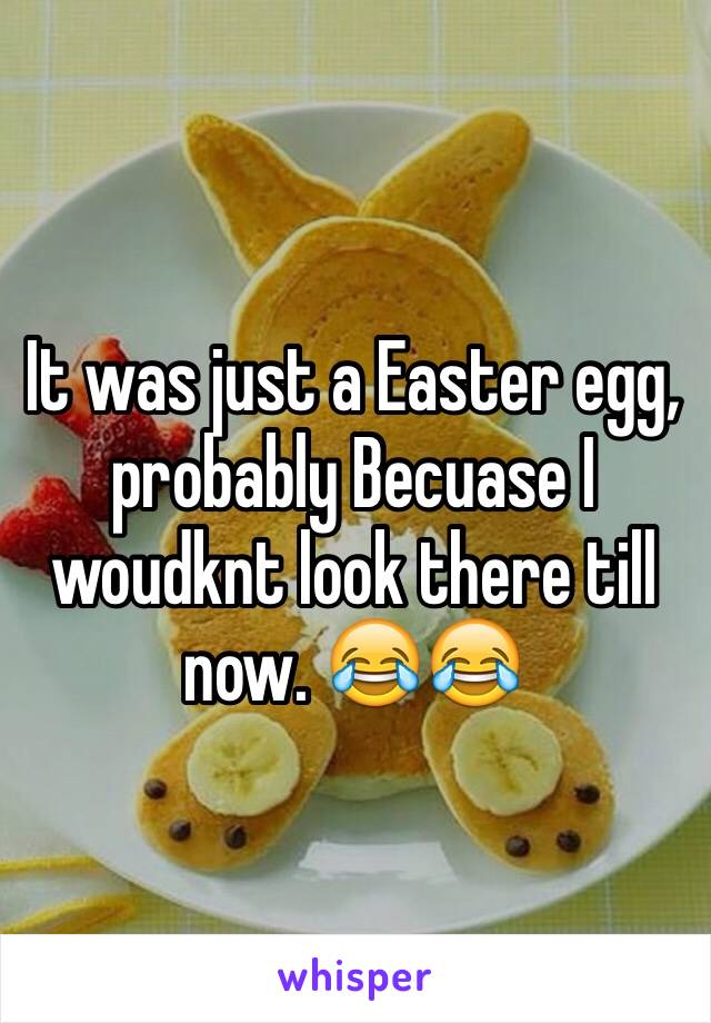 It was just a Easter egg, probably Becuase I woudknt look there till now. 😂😂