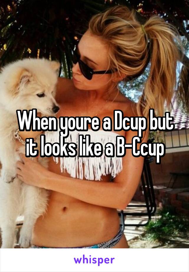 When youre a Dcup but it looks like a B-Ccup