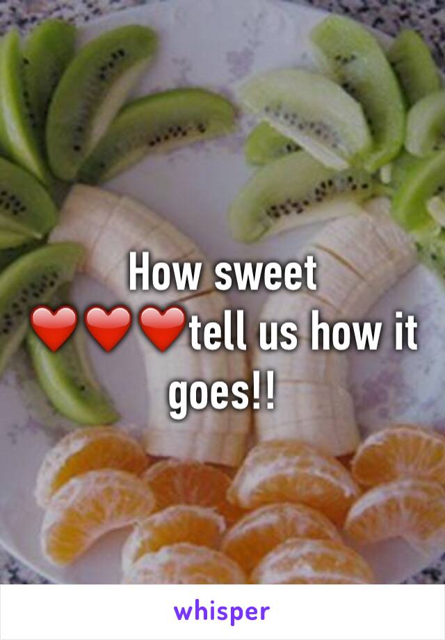 How sweet ❤️❤️❤️tell us how it goes!!