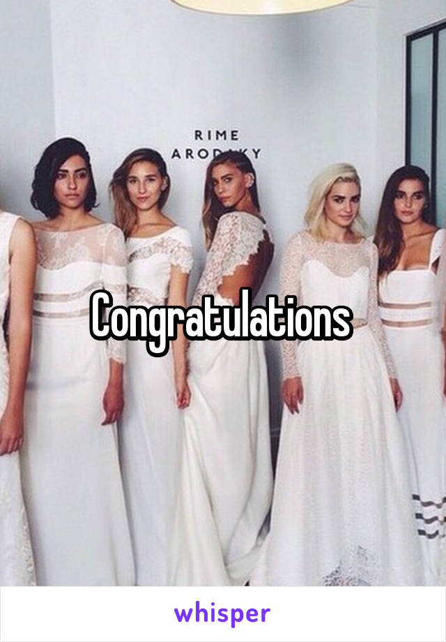 Congratulations 