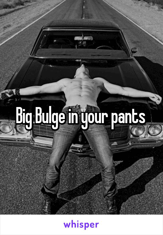 Big Bulge in your pants 