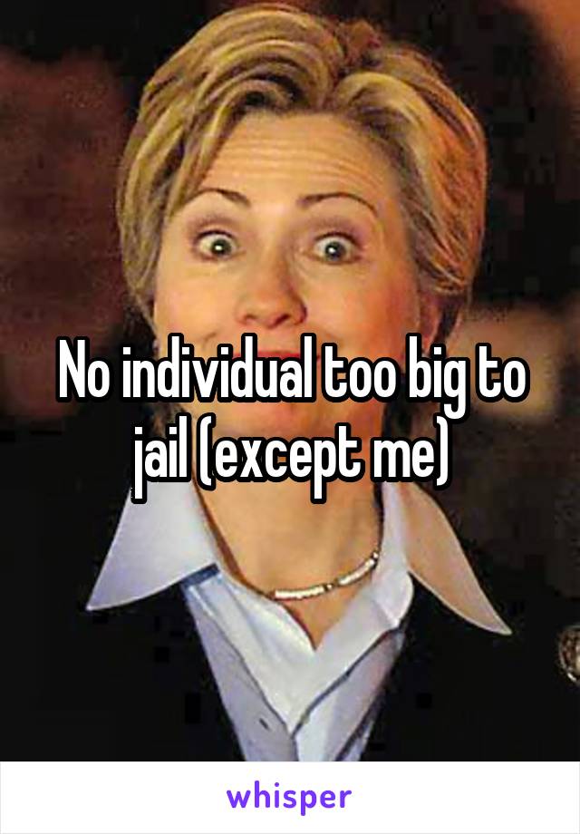 No individual too big to jail (except me)