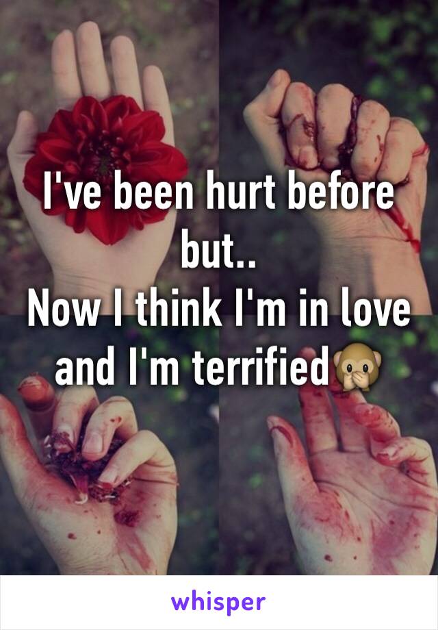 I've been hurt before but..
Now I think I'm in love and I'm terrified🙊