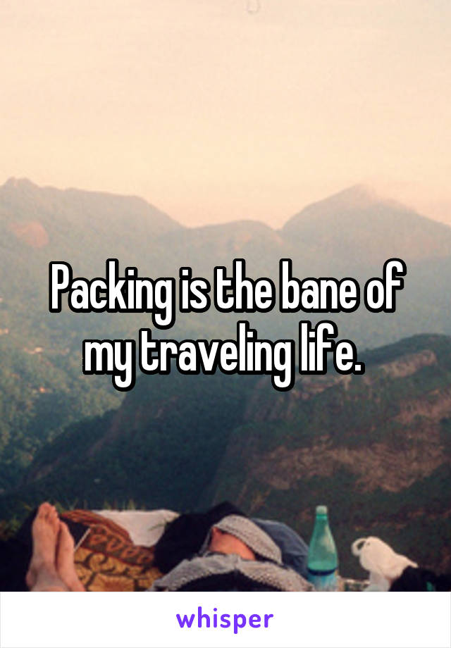 Packing is the bane of my traveling life. 