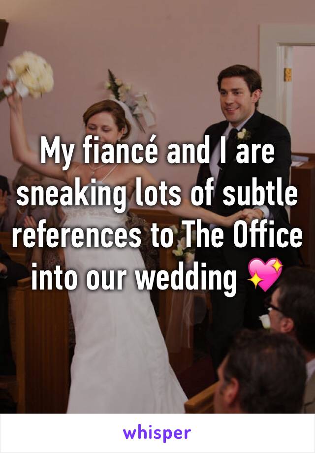 My fiancé and I are sneaking lots of subtle references to The Office into our wedding 💖