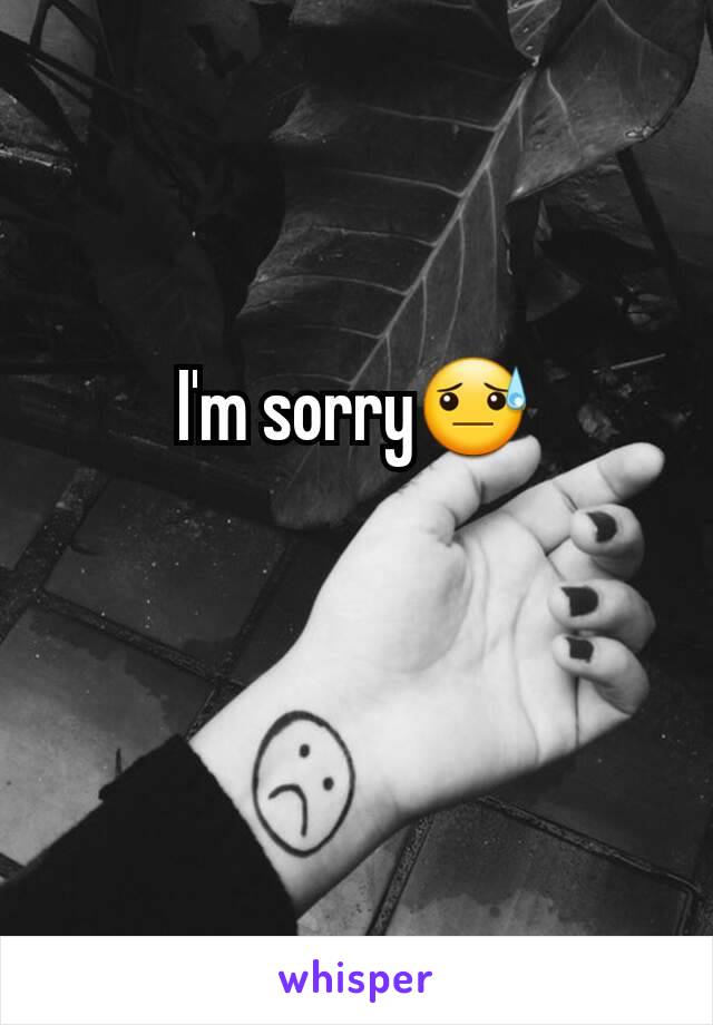 I'm sorry😓