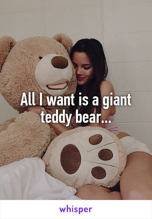 All I want is a giant teddy bear...