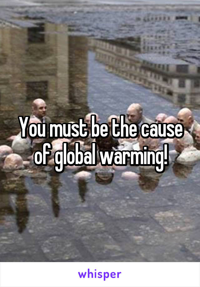 You must be the cause of global warming!