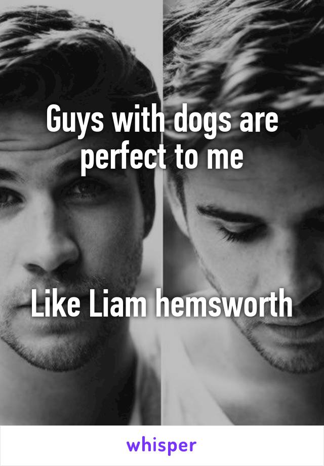 Guys with dogs are perfect to me



Like Liam hemsworth 