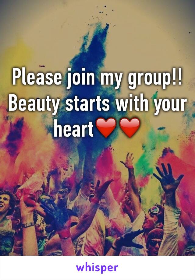 Please join my group!!
Beauty starts with your heart❤️❤️