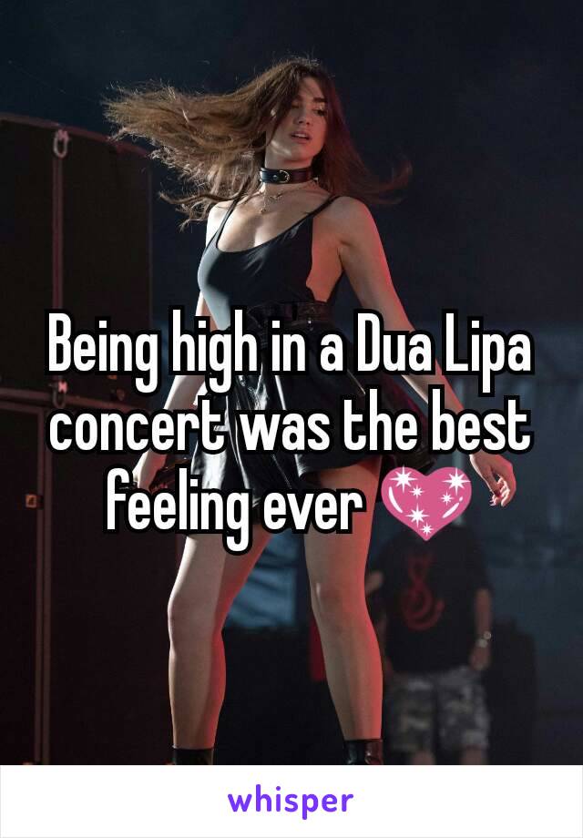 Being high in a Dua Lipa concert was the best feeling ever 💖