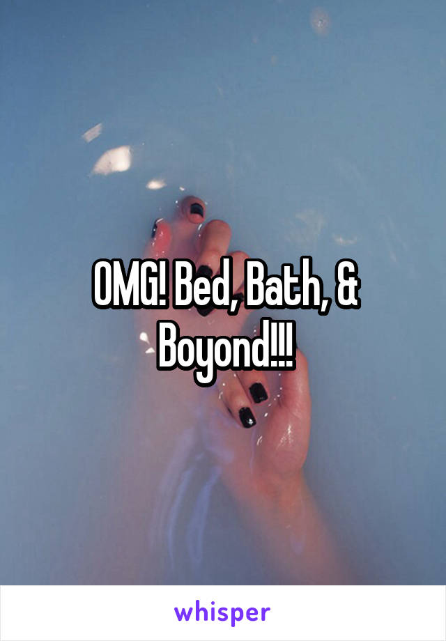 OMG! Bed, Bath, & Boyond!!!