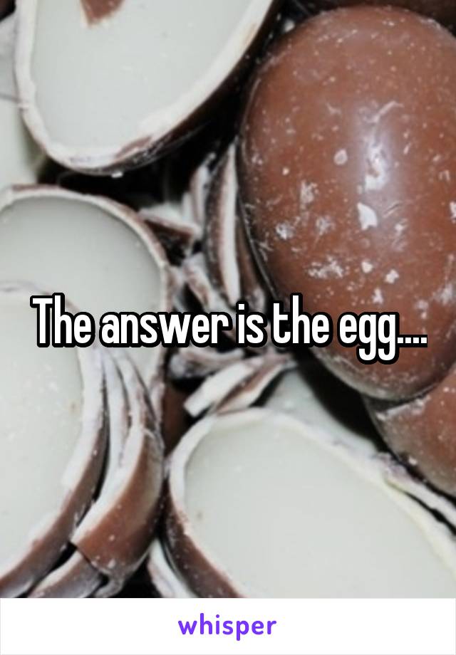 The answer is the egg....