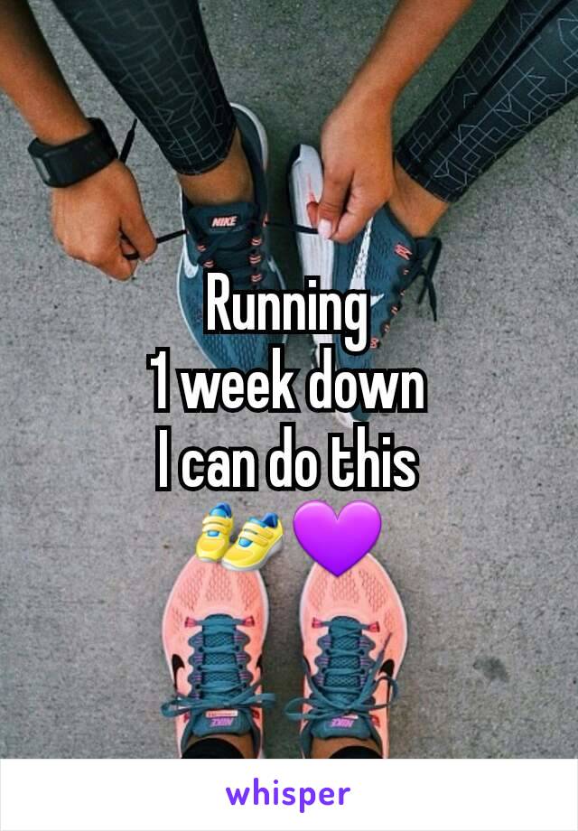 Running
1 week down
I can do this
👟💜