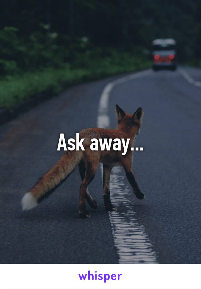 Ask away...