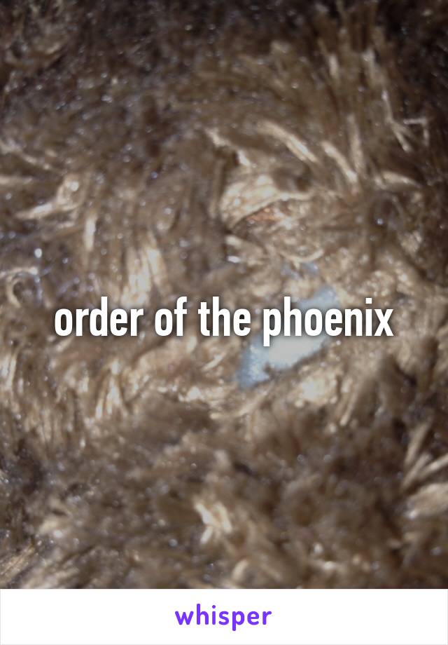 order of the phoenix