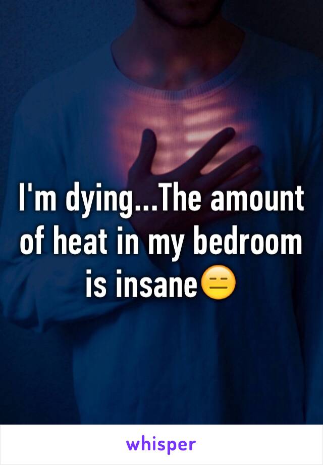 I'm dying...The amount of heat in my bedroom is insane😑 