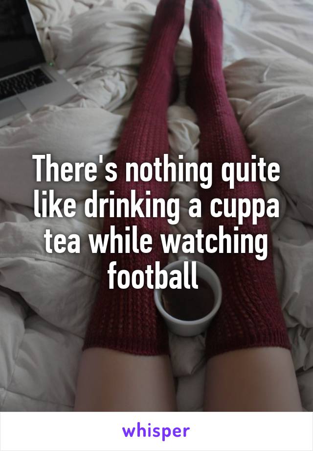 There's nothing quite like drinking a cuppa tea while watching football 