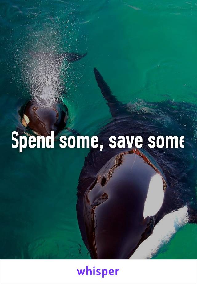 Spend some, save some