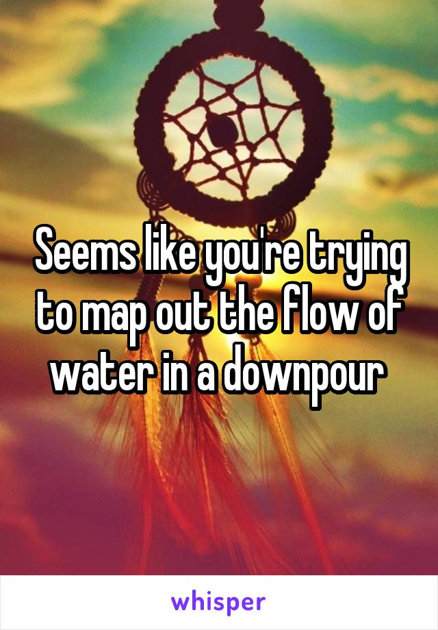 Seems like you're trying to map out the flow of water in a downpour 