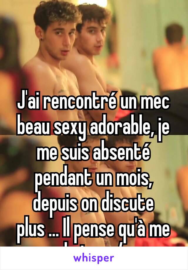 J'ai rencontré un mec beau sexy adorable, je me suis absenté pendant un mois, depuis on discute plus ... Il pense qu'à me baiser :/