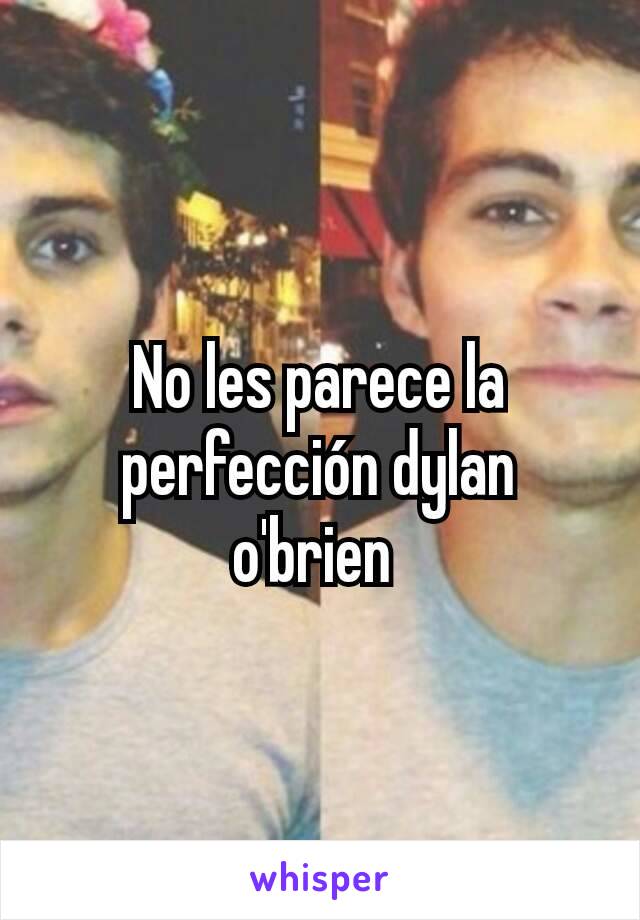 No les parece la perfección dylan o'brien 