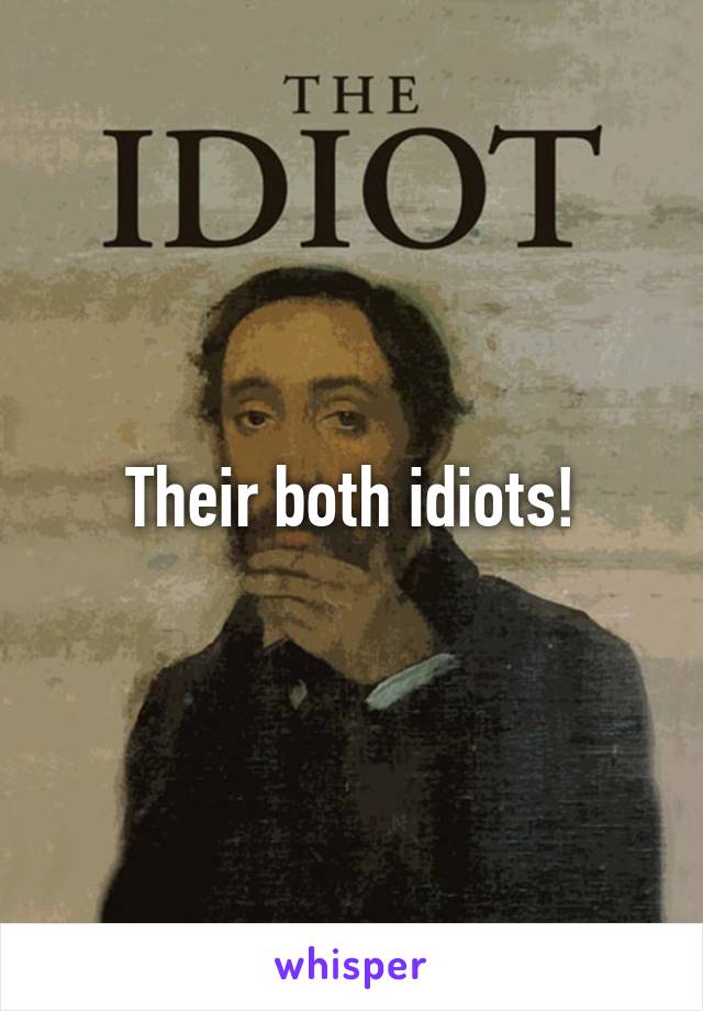 Their both idiots!