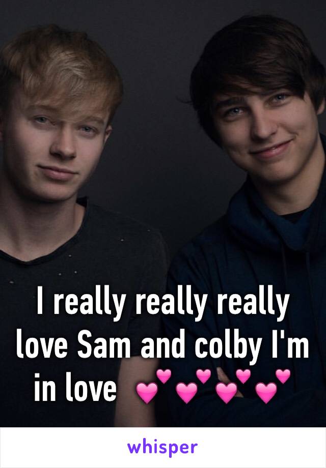 I really really really love Sam and colby I'm in love  💕💕💕💕