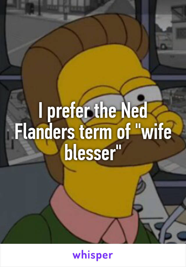 I prefer the Ned Flanders term of "wife blesser"