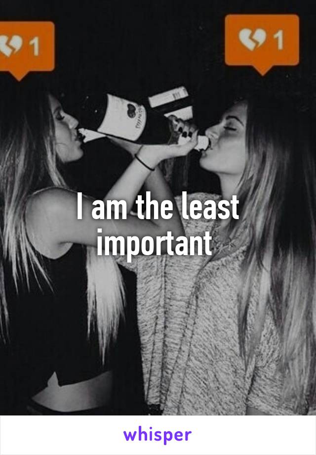 I am the least important 