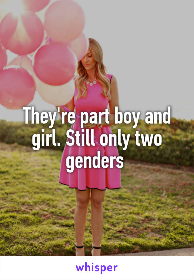 They're part boy and girl. Still only two genders 