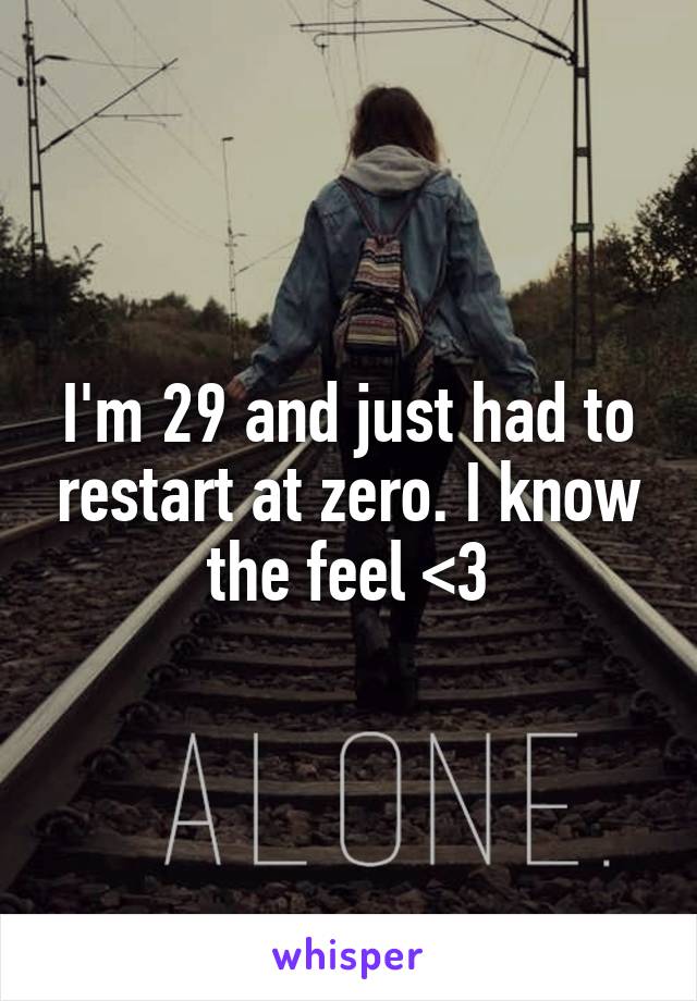 I'm 29 and just had to restart at zero. I know the feel <3