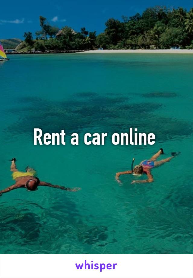 Rent a car online 