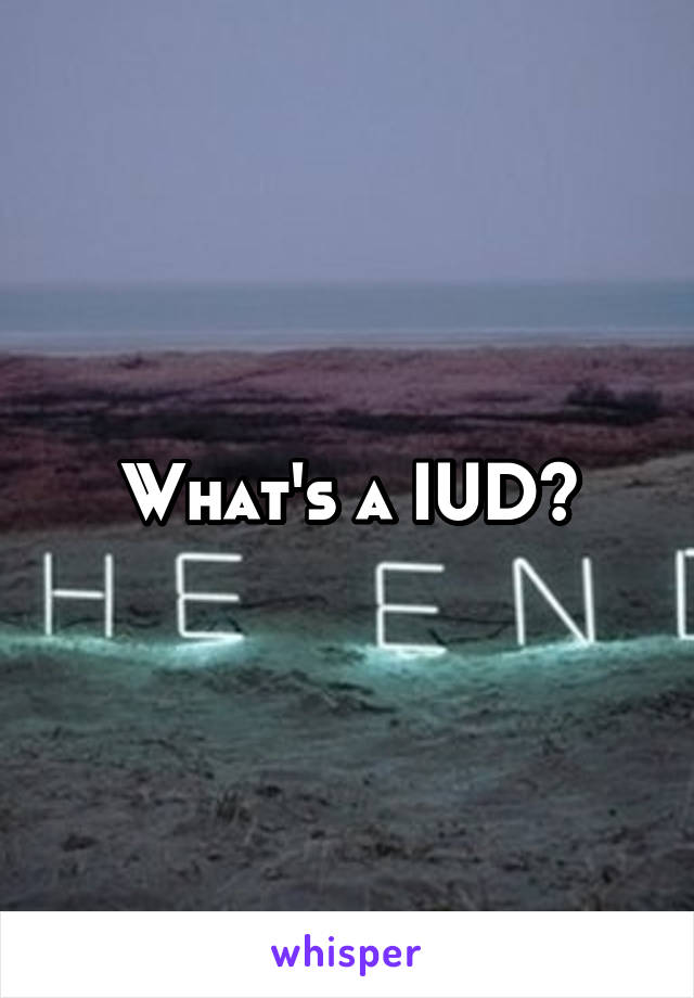 What's a IUD?