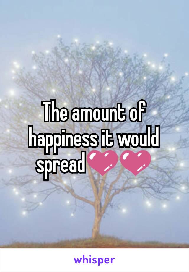 The amount of happiness it would spread💜💜