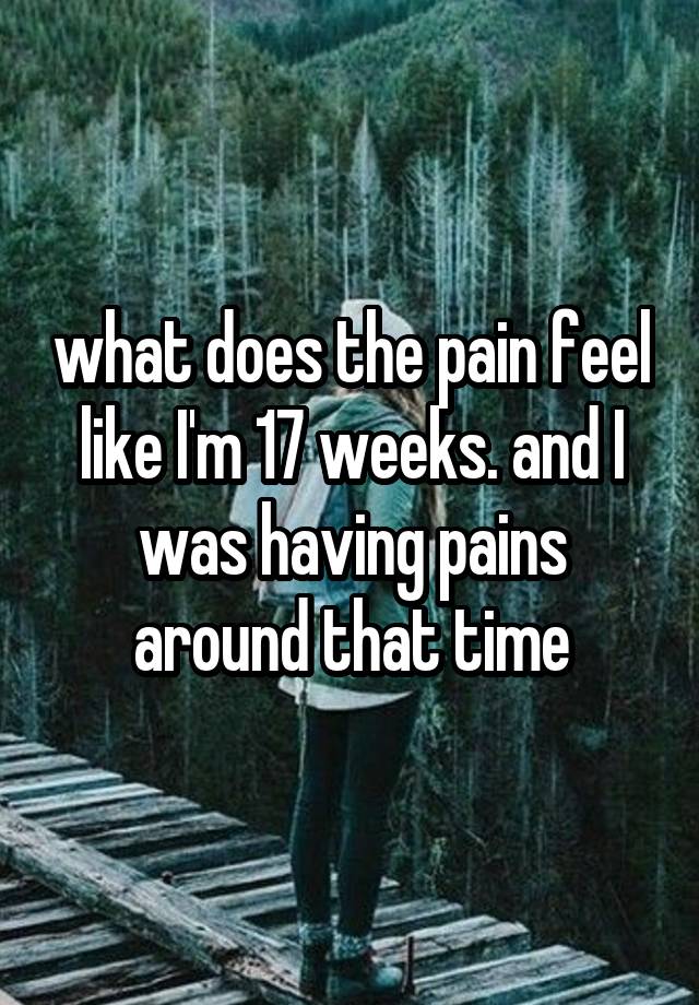 what-does-the-pain-feel-like-i-m-17-weeks-and-i-was-having-pains