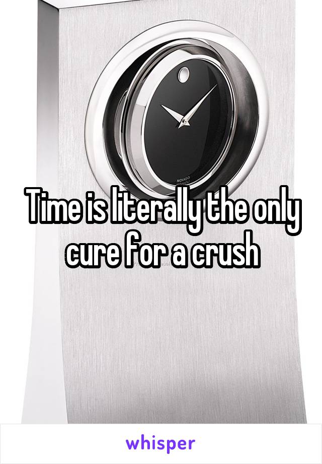 Time is literally the only cure for a crush