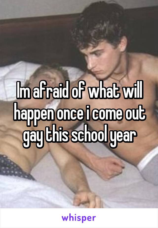 Im afraid of what will happen once i come out gay this school year