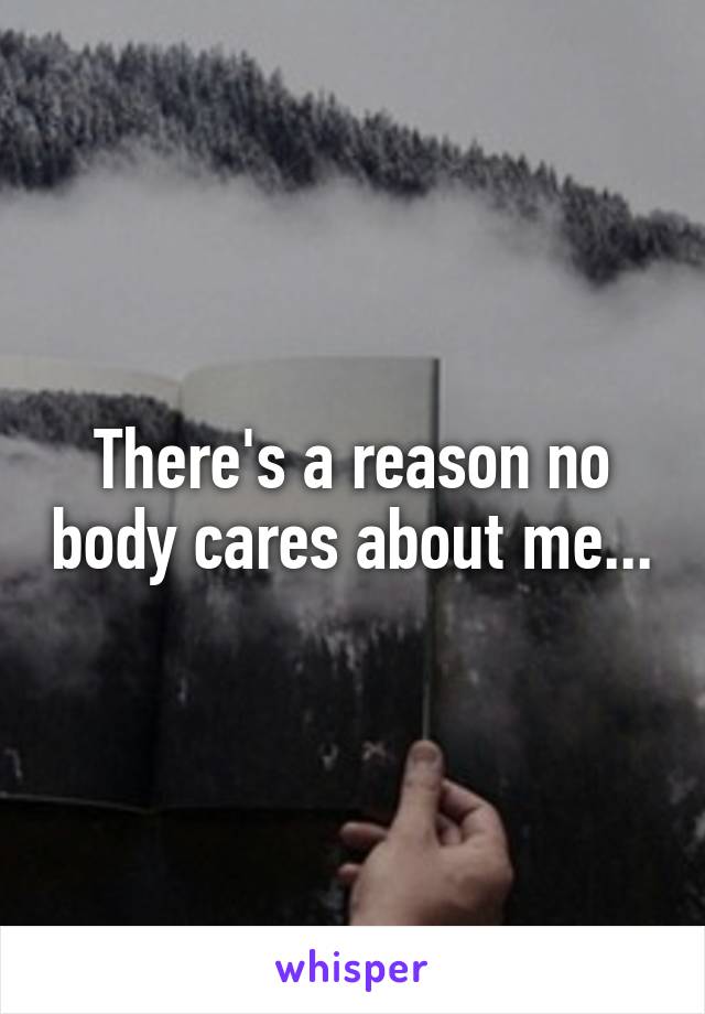 There's a reason no body cares about me...