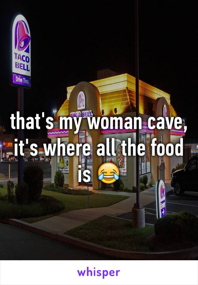 that's my woman cave, it's where all the food is 😂 