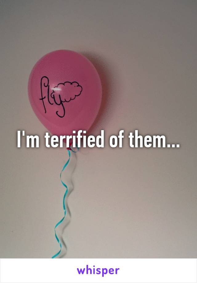 I'm terrified of them...